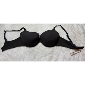 SKIMS Fits Everybody T-Shirt Bra Onyx Black BA-DEM-9221 Underwire 38DD NWT